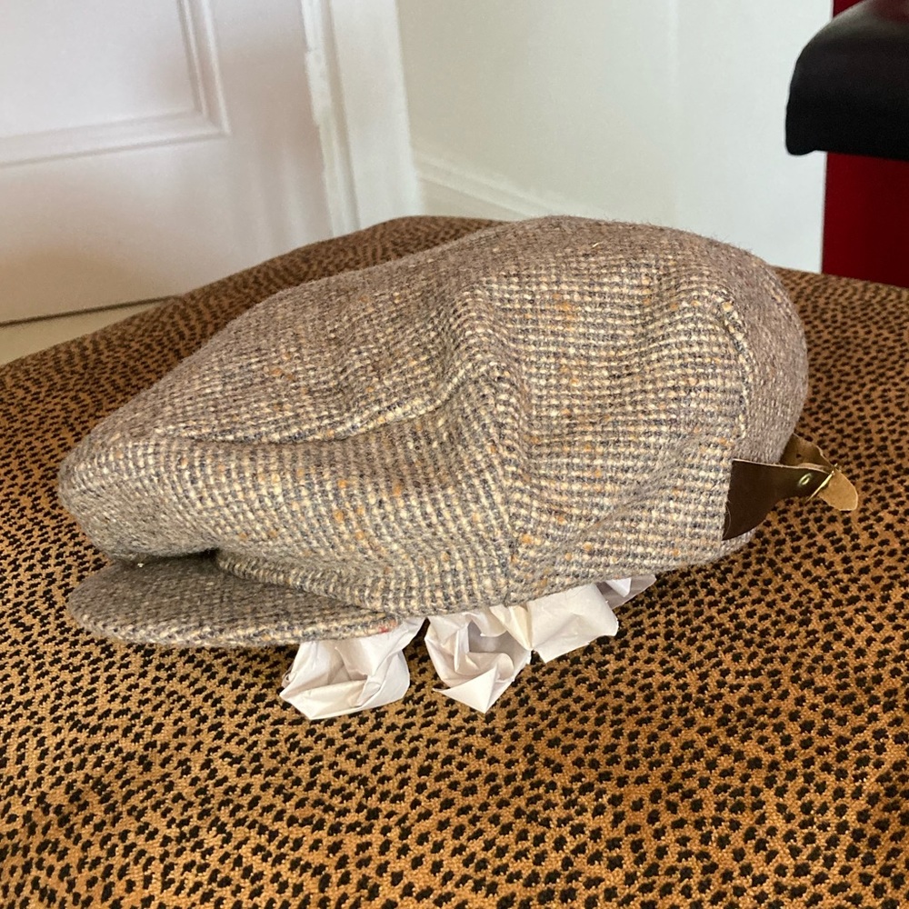 Harry Levinson Vintage wool tweed paperboy cap hat